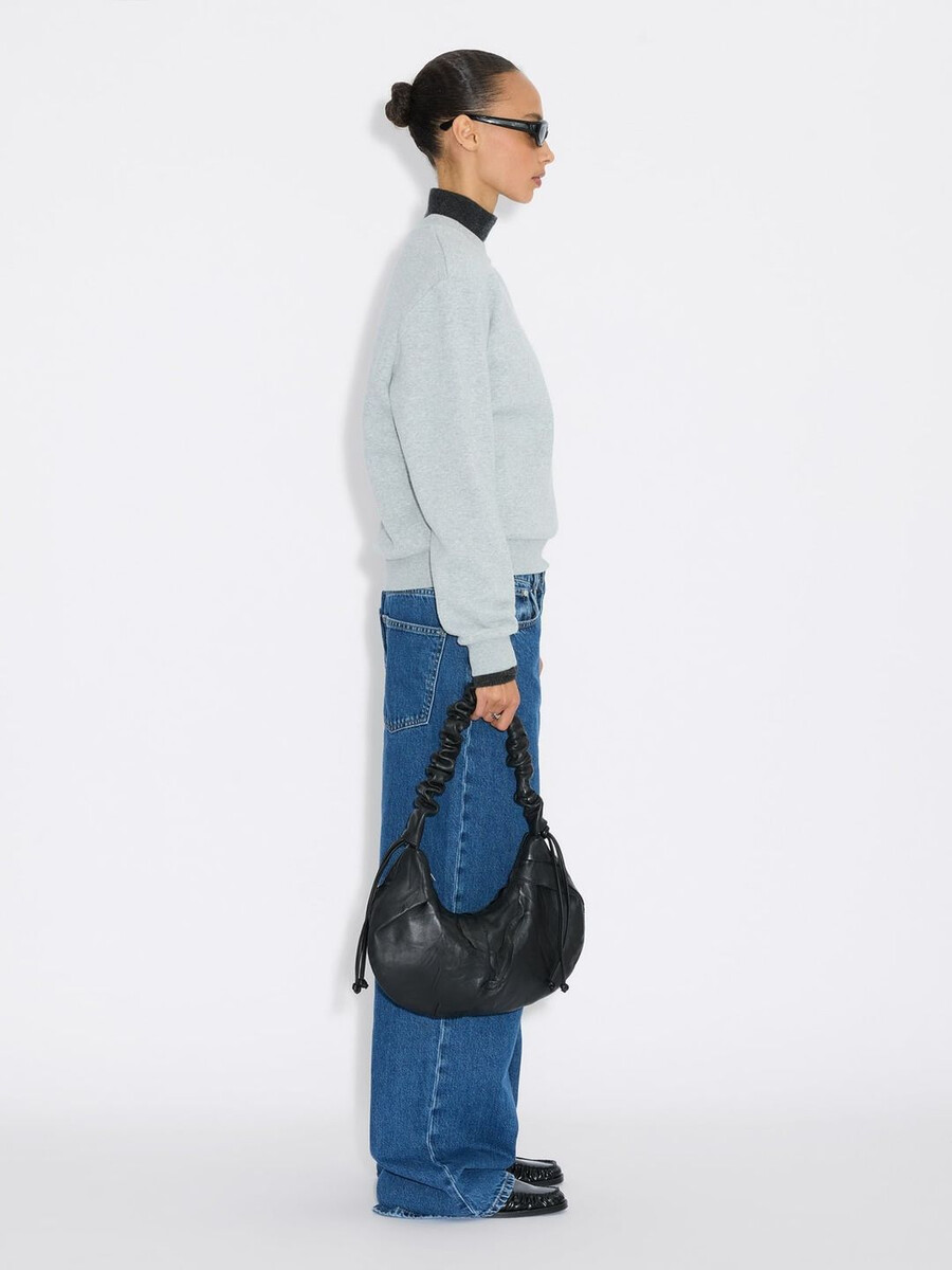 leni slouchy leather cocoon bag