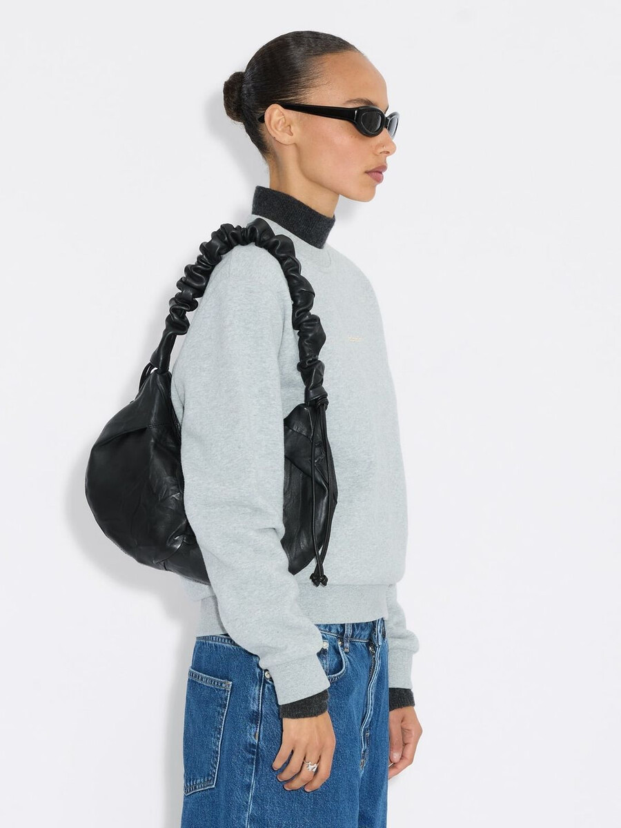 leni slouchy leather cocoon bag