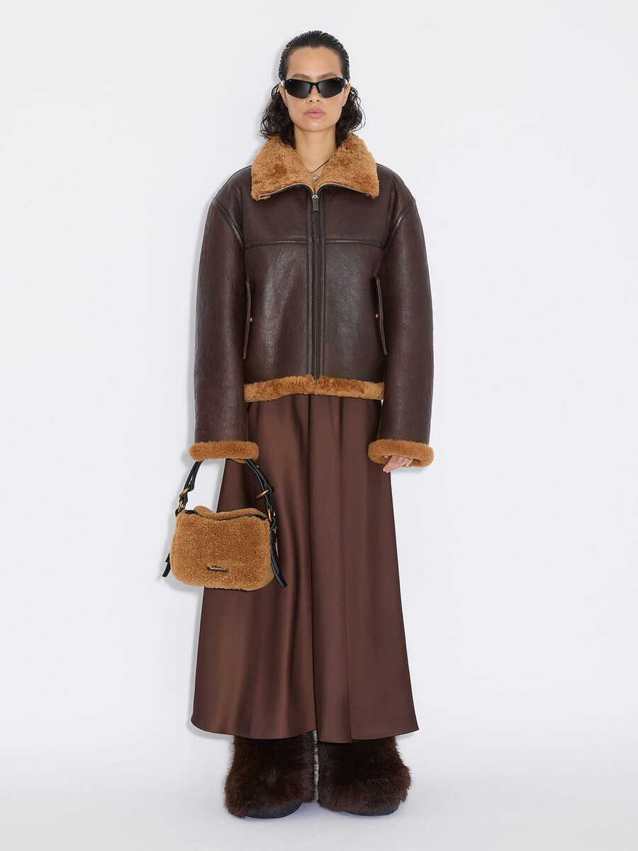 bud mini shearling bag