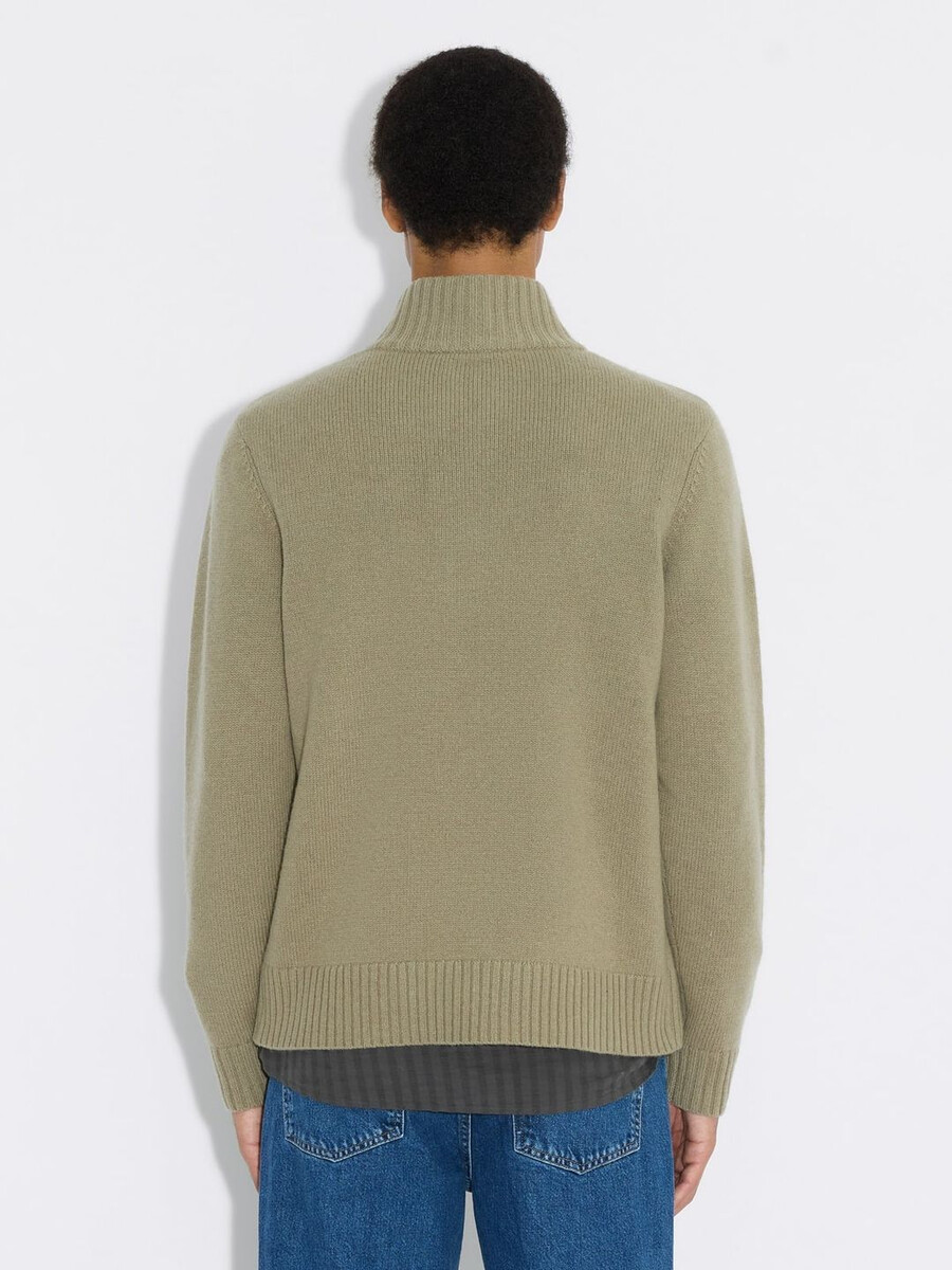half-zip wool sweater