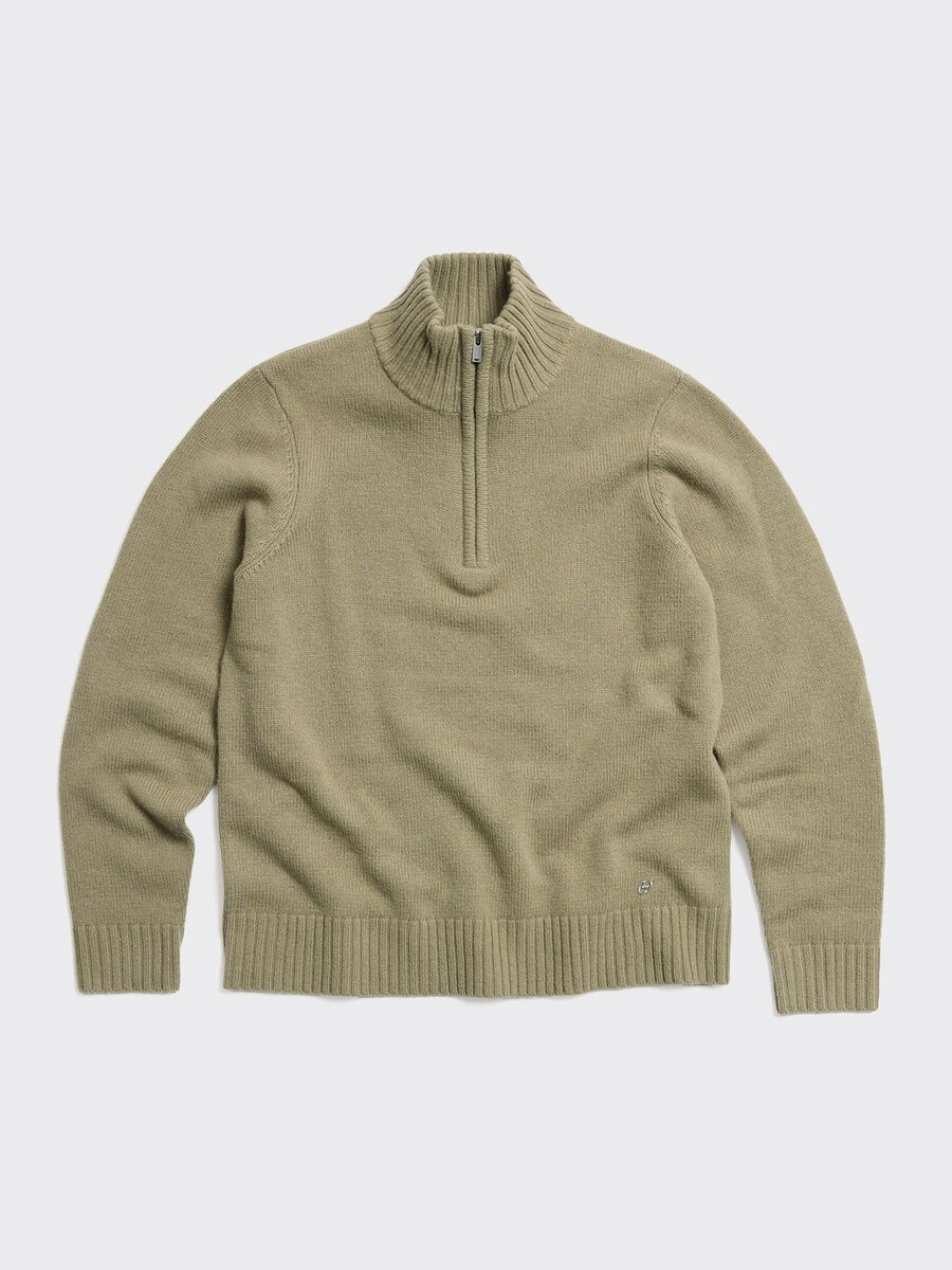 half-zip wool sweater