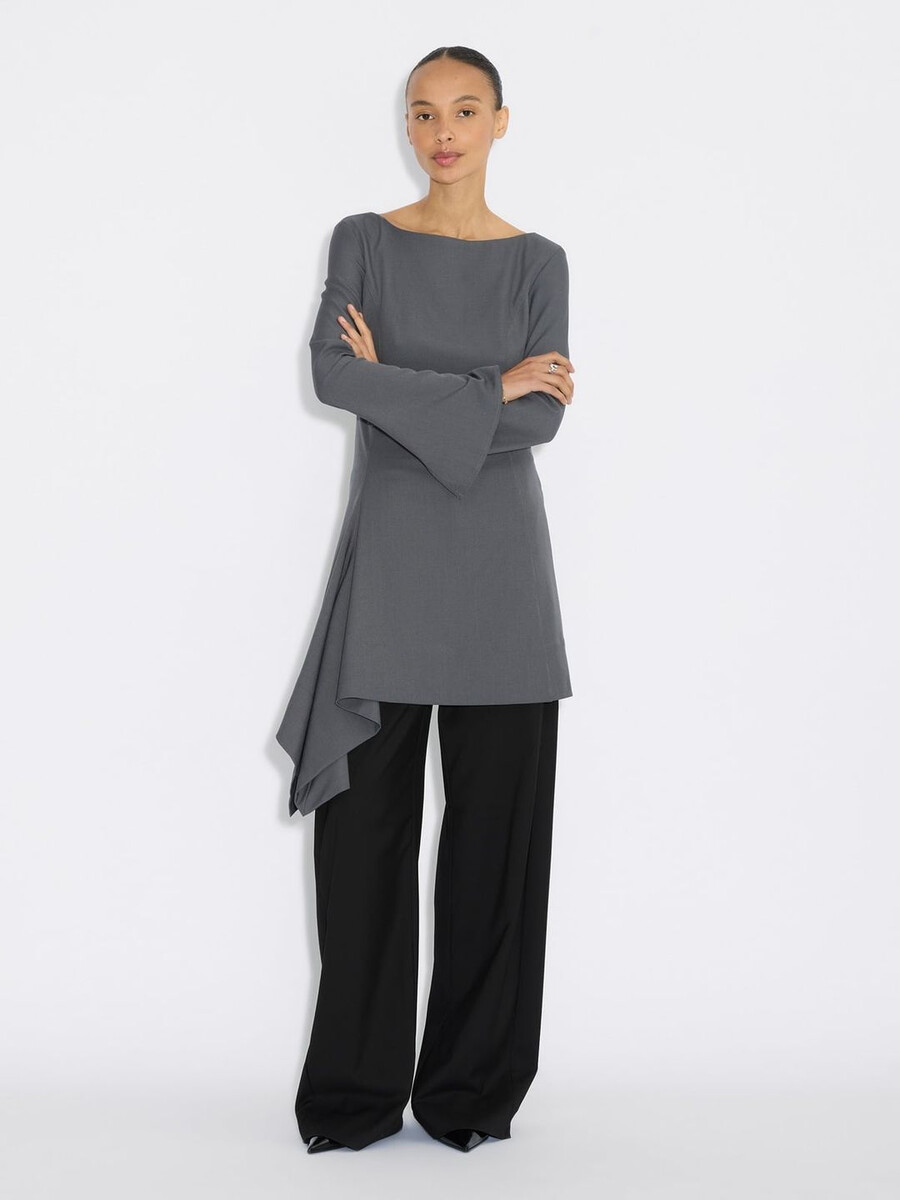 beau pleat short dress