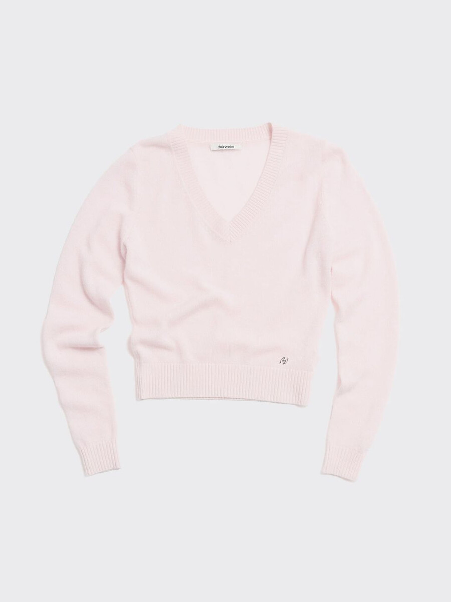 slim cashmere v-neck sweater