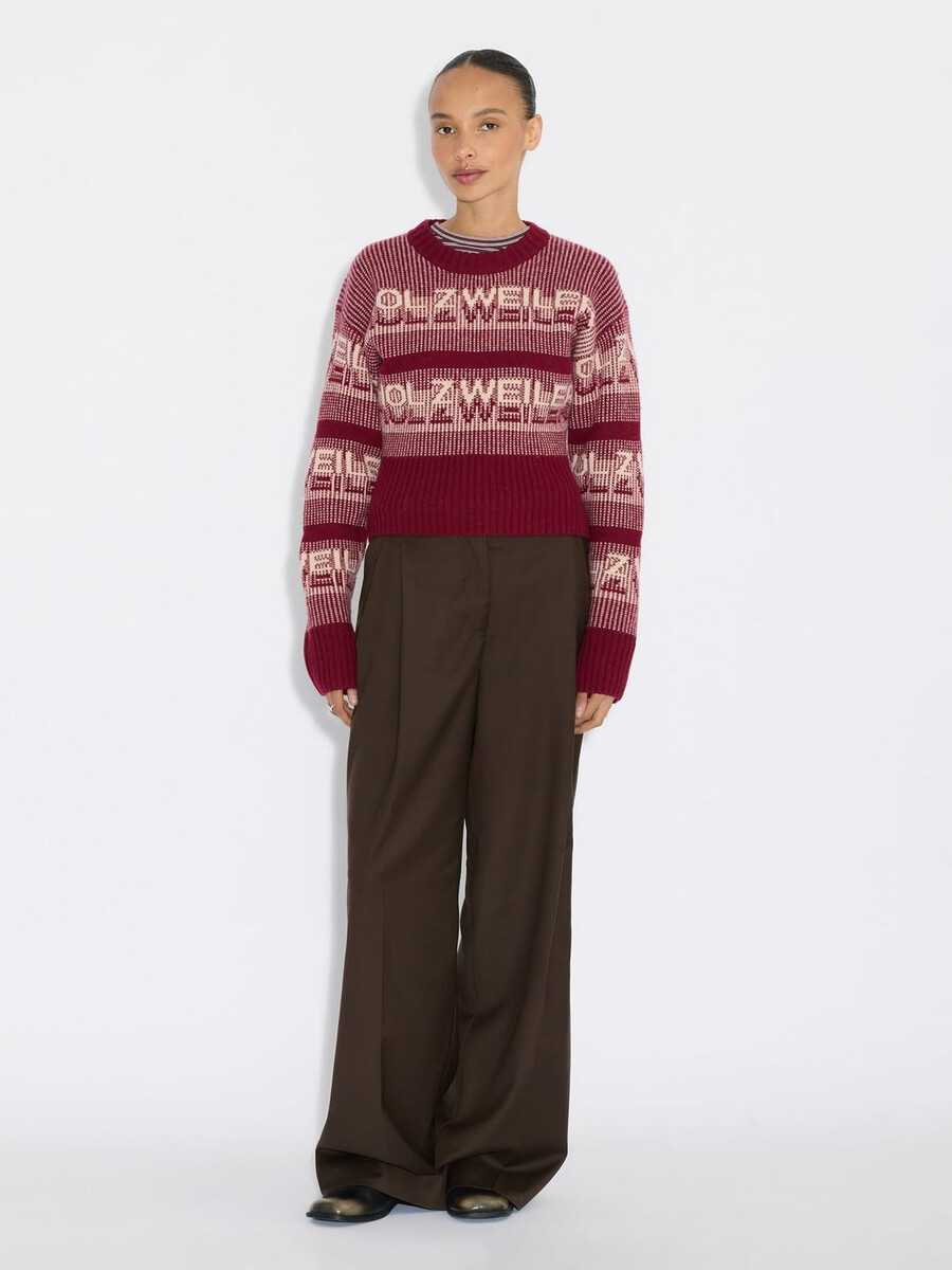ski cropped crewneck sweater