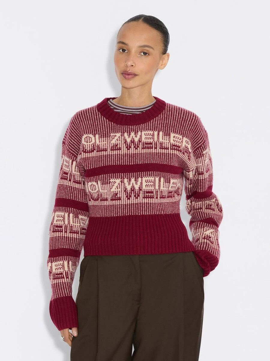 ski cropped crewneck sweater