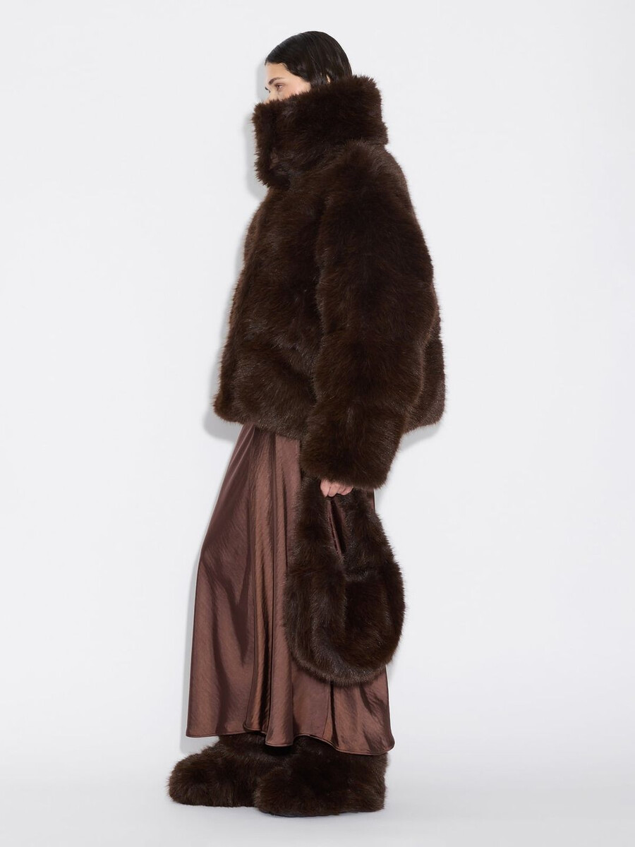 steilia faux fur down jacket