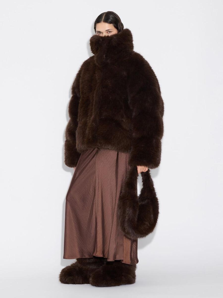 steilia faux fur down jacket